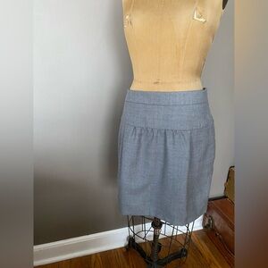 Ann Taylor LOFT Gray Wool Blend Mini Skirt Size 10 Office Career Workwear